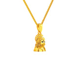 22K Gold Hanuman Bust Pendant